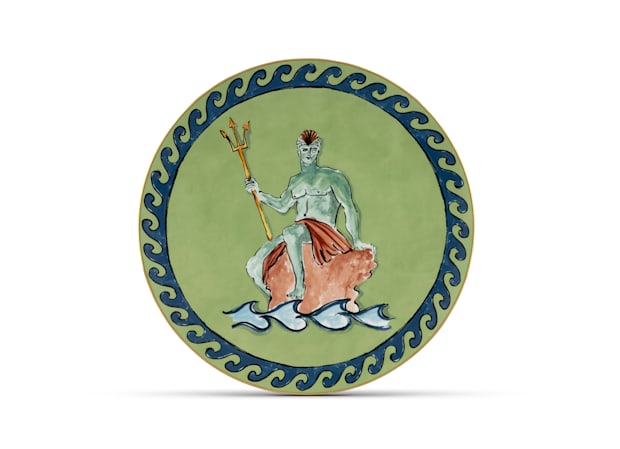 Centerpiece and Charger Plate - Moss Green - Il viaggio di Nettuno