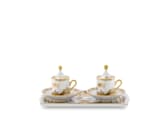 ESPRESSO SET FOR TWO WITH TRAY AURUM Oriente Italiano - Tesori-2