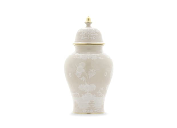 LARGE POTICHE VASE MERINGA Oriente Italiano-1