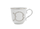 LETTER D MUG PLATINO Corona Monogram Mugs-1
