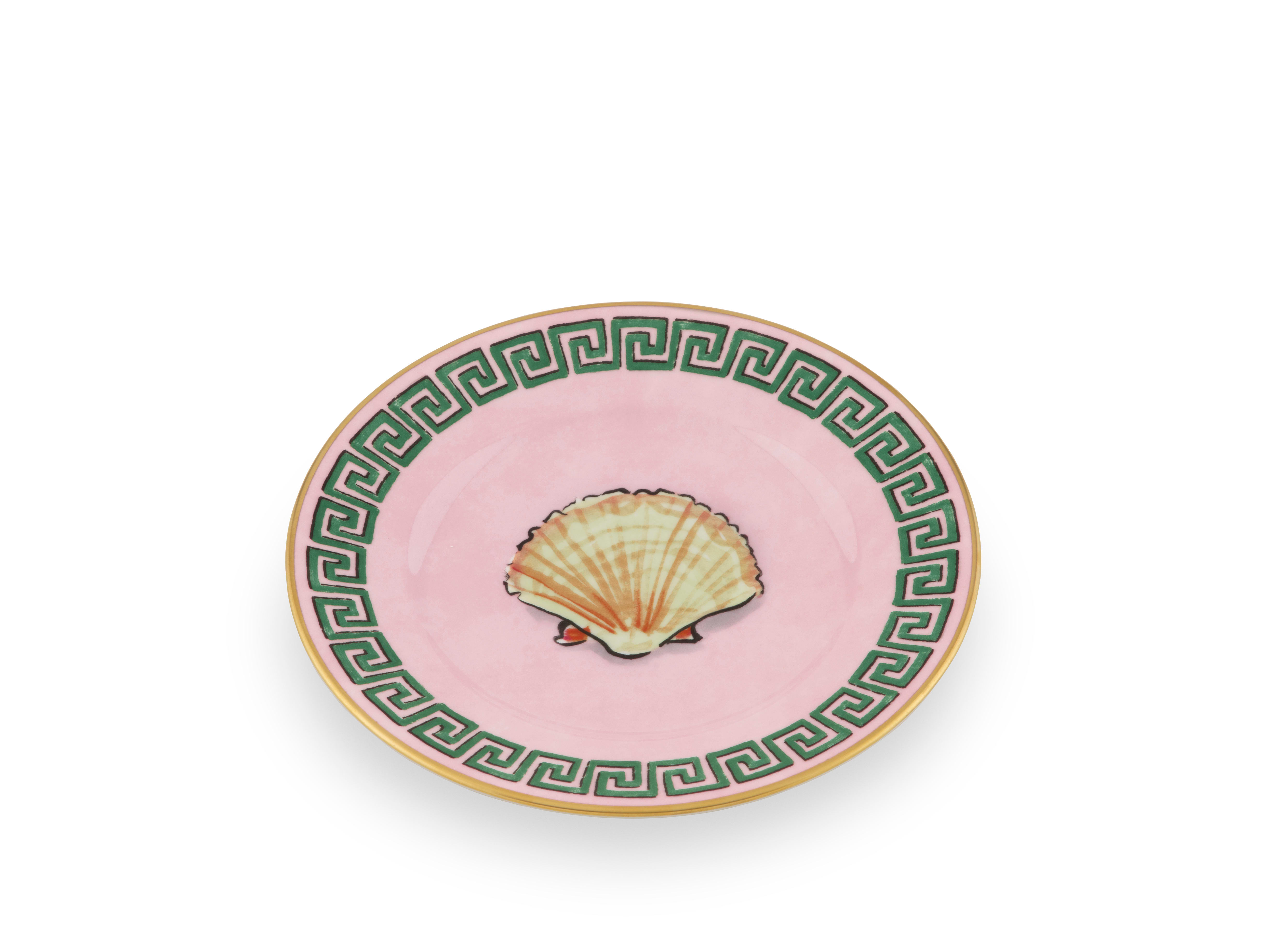 Pink bread plate in porcelain | GINORI 1735