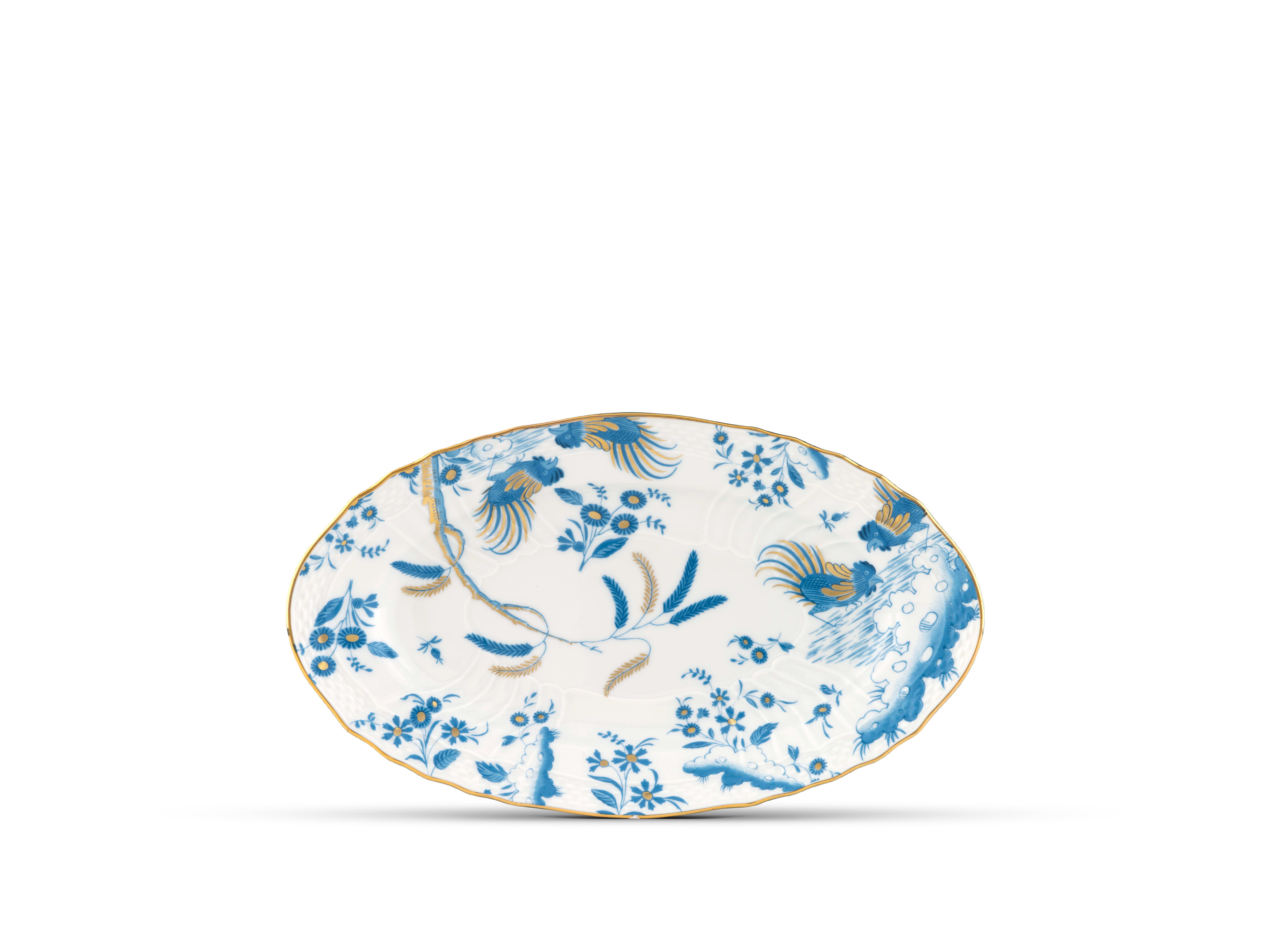 Turquoise Pickle Dish | Oro di Doccia | Ginori1735 | GINORI 1735