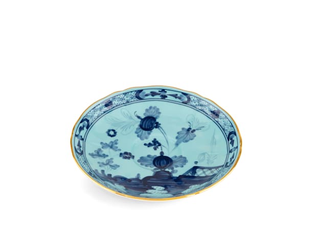 Iris-blue porcelain coffee saucer | GINORI 1735