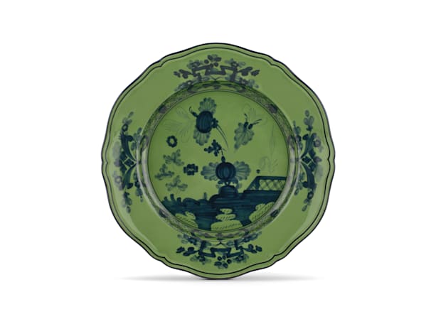 Richard Ginori グリーン 21.5cmプレート 皿 6枚セット Malachite-green porcelain round platter | Ginori1735 | GINORI 1735