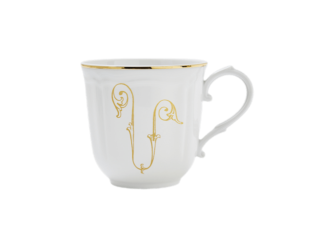 MUG LETTERA U ORO Corona Monogram Mugs-1