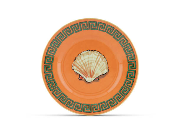 Orange bread plate in porcelain | GINORI 1735