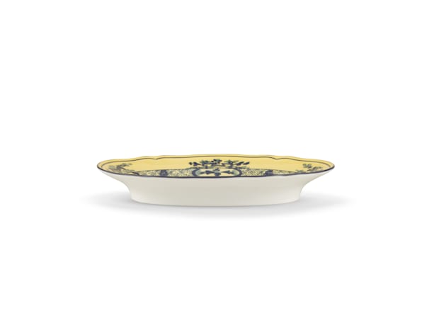 Citrine-yellow porcelain pickle dish | GINORI 1735