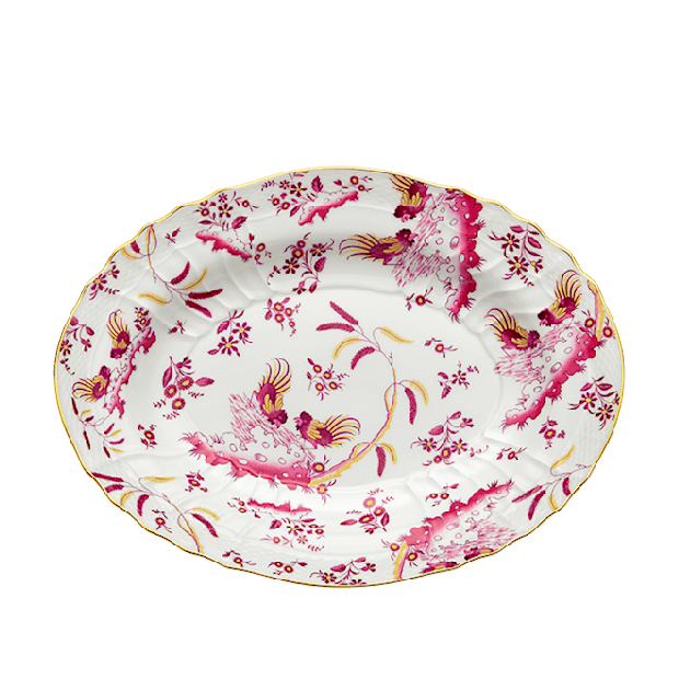 LARGE OVAL PLATTER MAGENTA Oro Di Doccia-1
