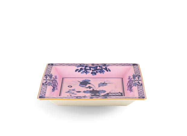 LARGE SQUARE CHANGE TRAY AZALEA Oriente Italiano-2