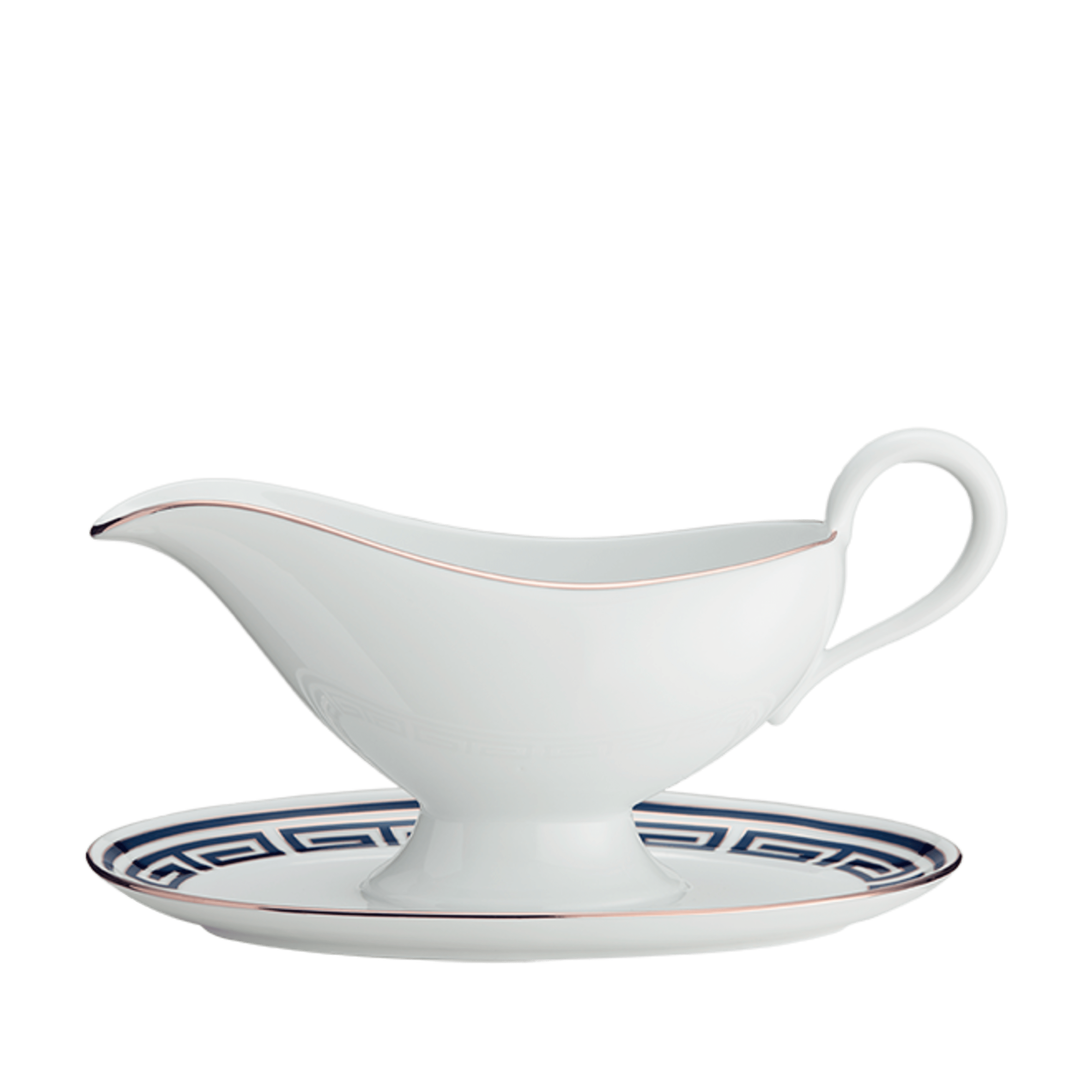 Sur La Table Porcelain Gravy Boat with Saucer, White