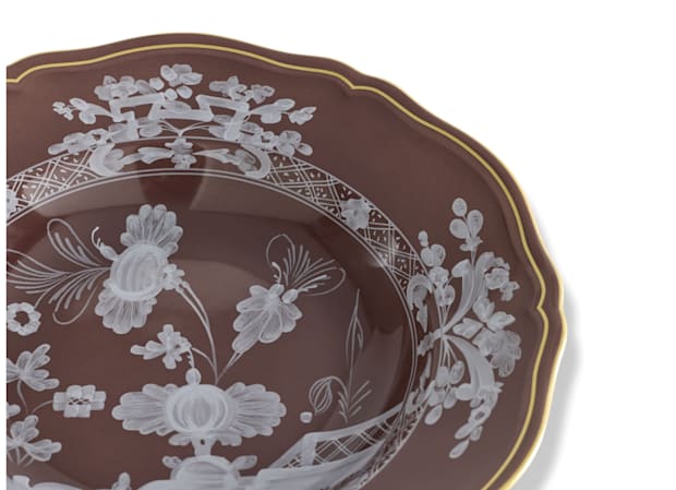 Soup plate brown Castagna | Oriente Italiano | GINORI 1735
