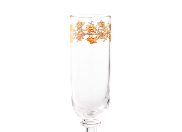 FLUTE GOBLETS GOLD THREAD CRYSTALMarchese-3