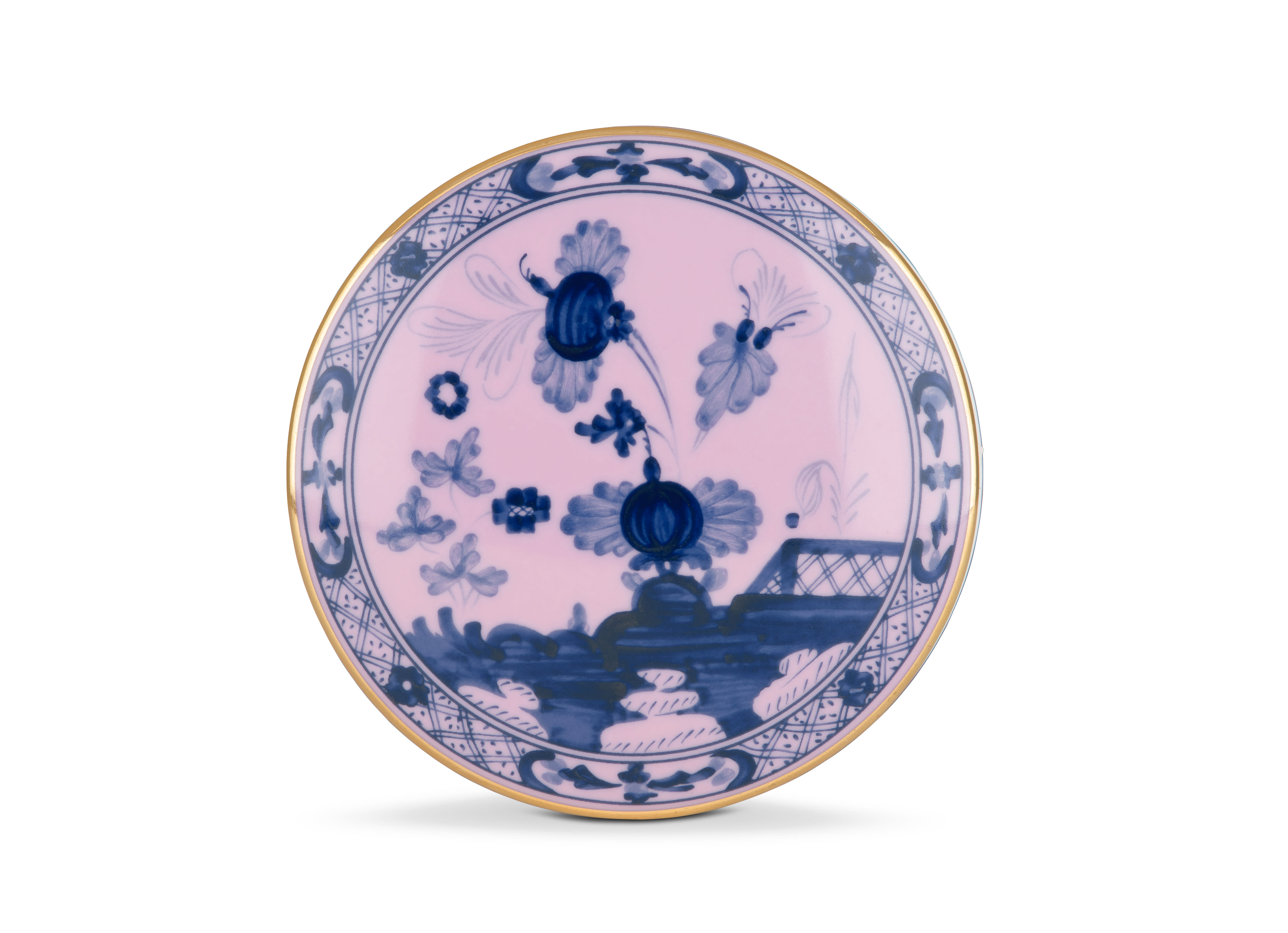 Azalea-pink porcelain trinket box | GINORI 1735