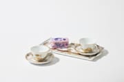 TEA SET FOR TWO WITH TRAY AURUM Oriente Italiano - Tesori-4