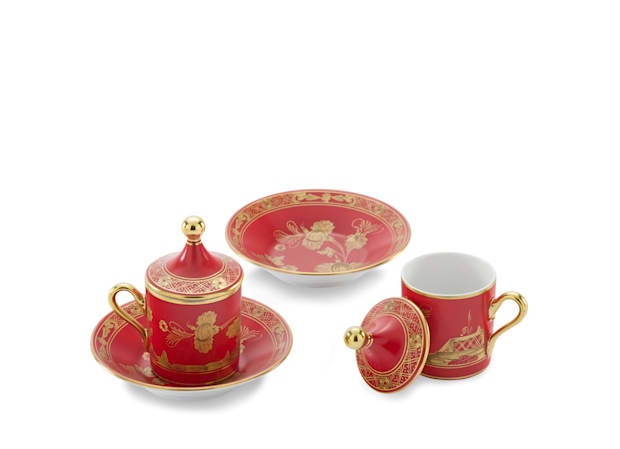 Red Coffee Set for Two Rubrum | GINORI 1735