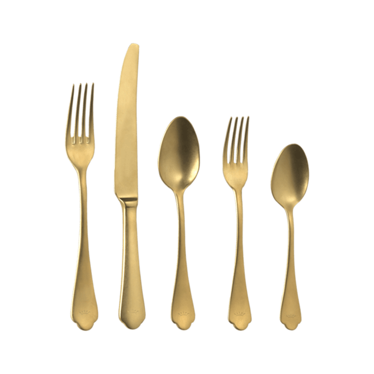 Flora 5-PIECE CUTLERY SET VINTAGE GOLD