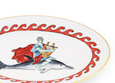 LARGE OVAL PLATTER DOLPHIN WHITEIl viaggio di Nettuno-3