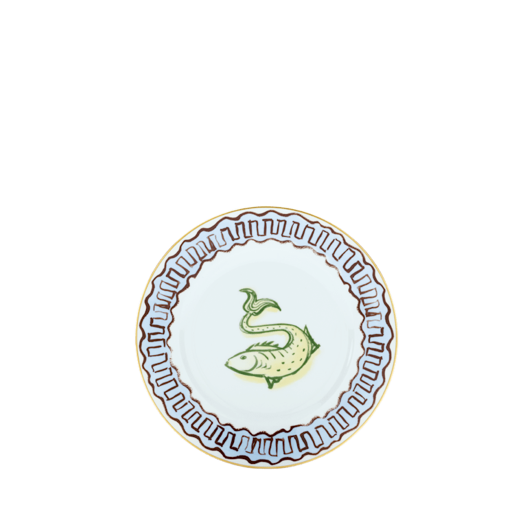 Il viaggio di Nettuno DESSERT PLATE Sky Blue, USD 115