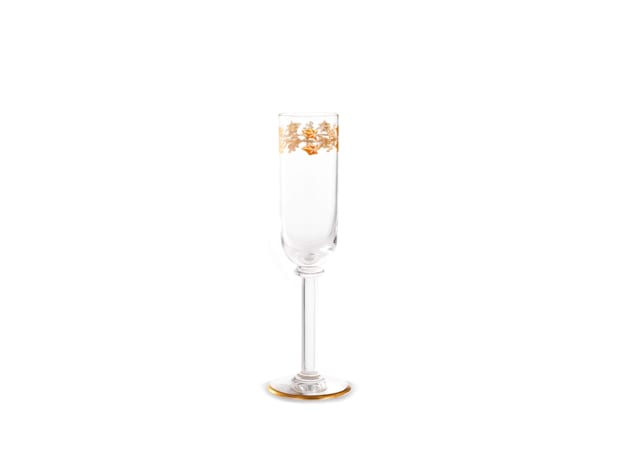 FLUTE GOBLETS GOLD THREAD CRYSTALMarchese-1