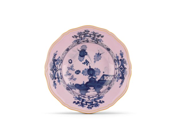 Azalea pink soup plate in porcelain | GINORI 1735