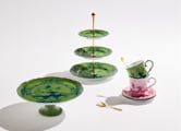 PRÉSENTOIR À TROIS ÉTAGES MALACHITE Oriente Italiano-7
