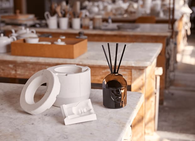 Diffuser Holder L'Amazzone Charcoal - Gold | GINORI 1735