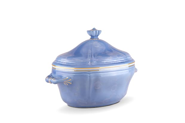 Periwinkle-blue porcelain tureen | GINORI 1735