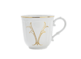 LETTER V MUG ORO Corona Monogram Mugs-1