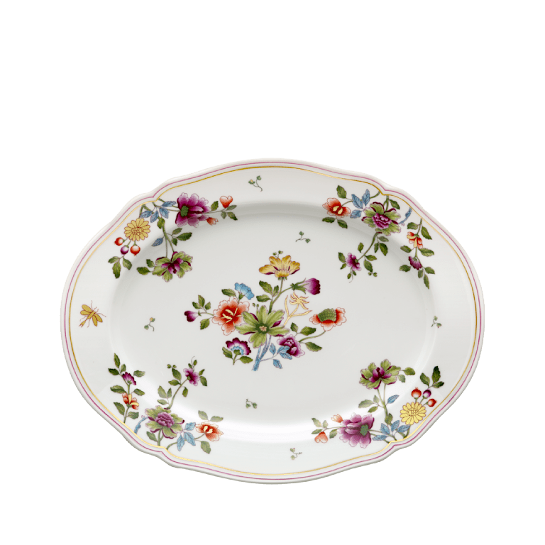 Granduca Coreana OVAL PLATTER FLOWERS