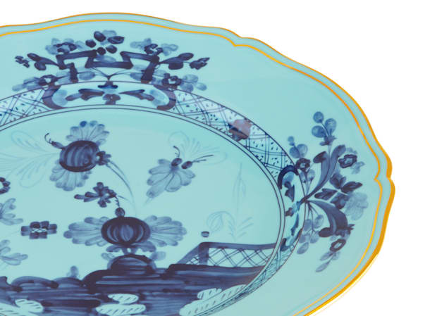 Iris-blue porcelain round platter | Ginori1735 | GINORI 1735
