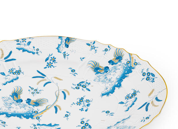 LARGE OVAL PLATTER TURCHESE Oro Di Doccia-3