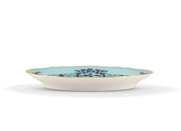 Iris-blue porcelain oval platter | Ginori1735 | GINORI 1735