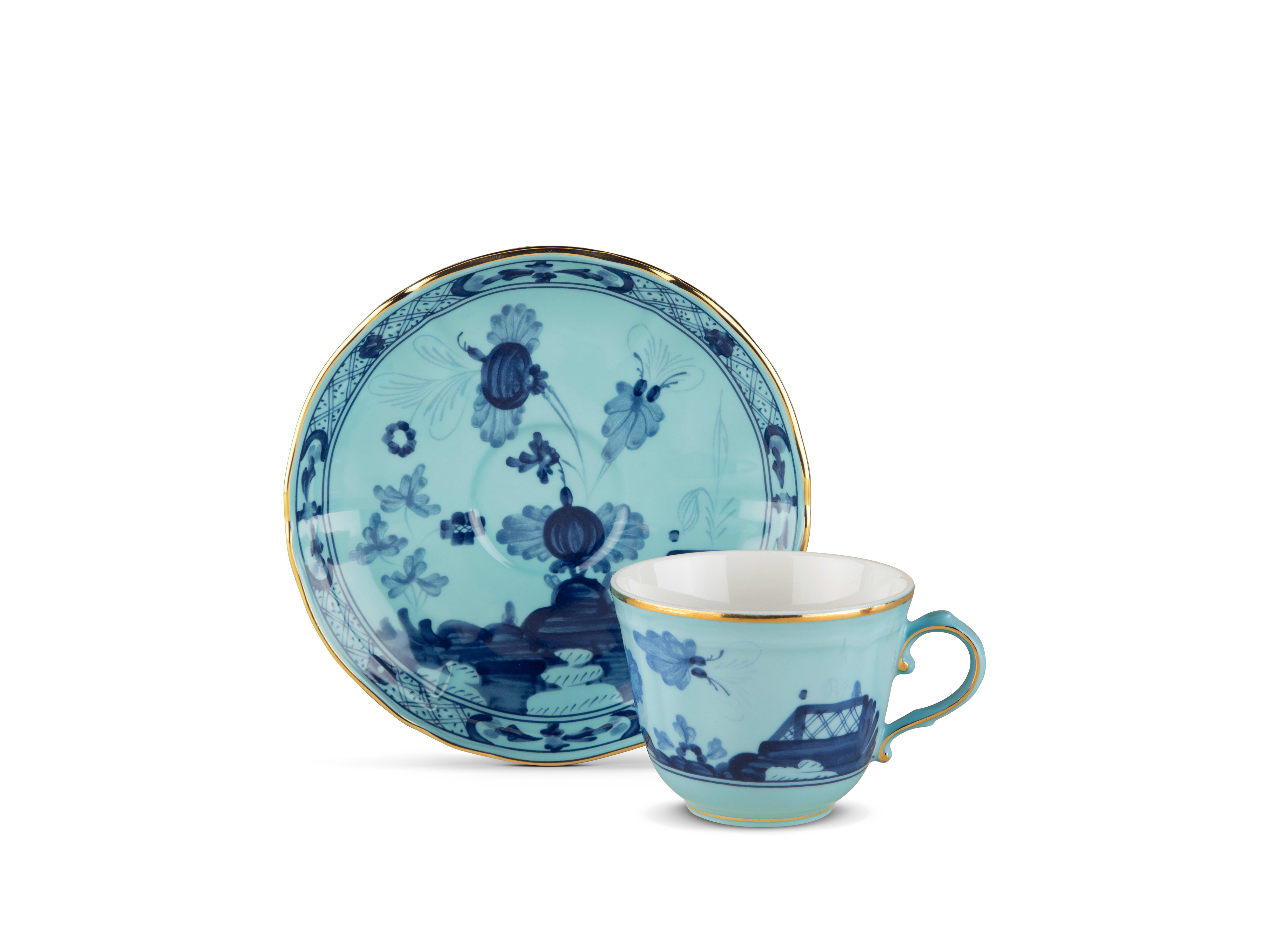 Iris-blue porcelain espresso cup | GINORI 1735