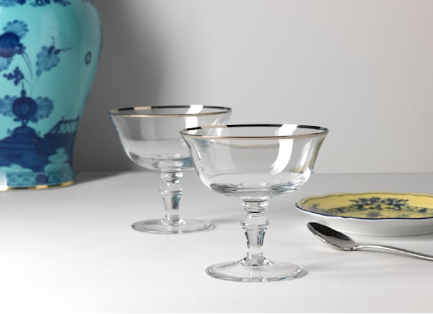 CHAMPAGNE GOBLETS PLATINUM THREAD CRYSTALMedici-4