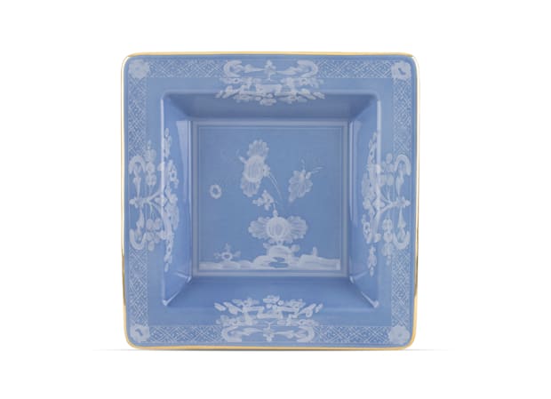 Blue square porcelain vide poche | GINORI 1735