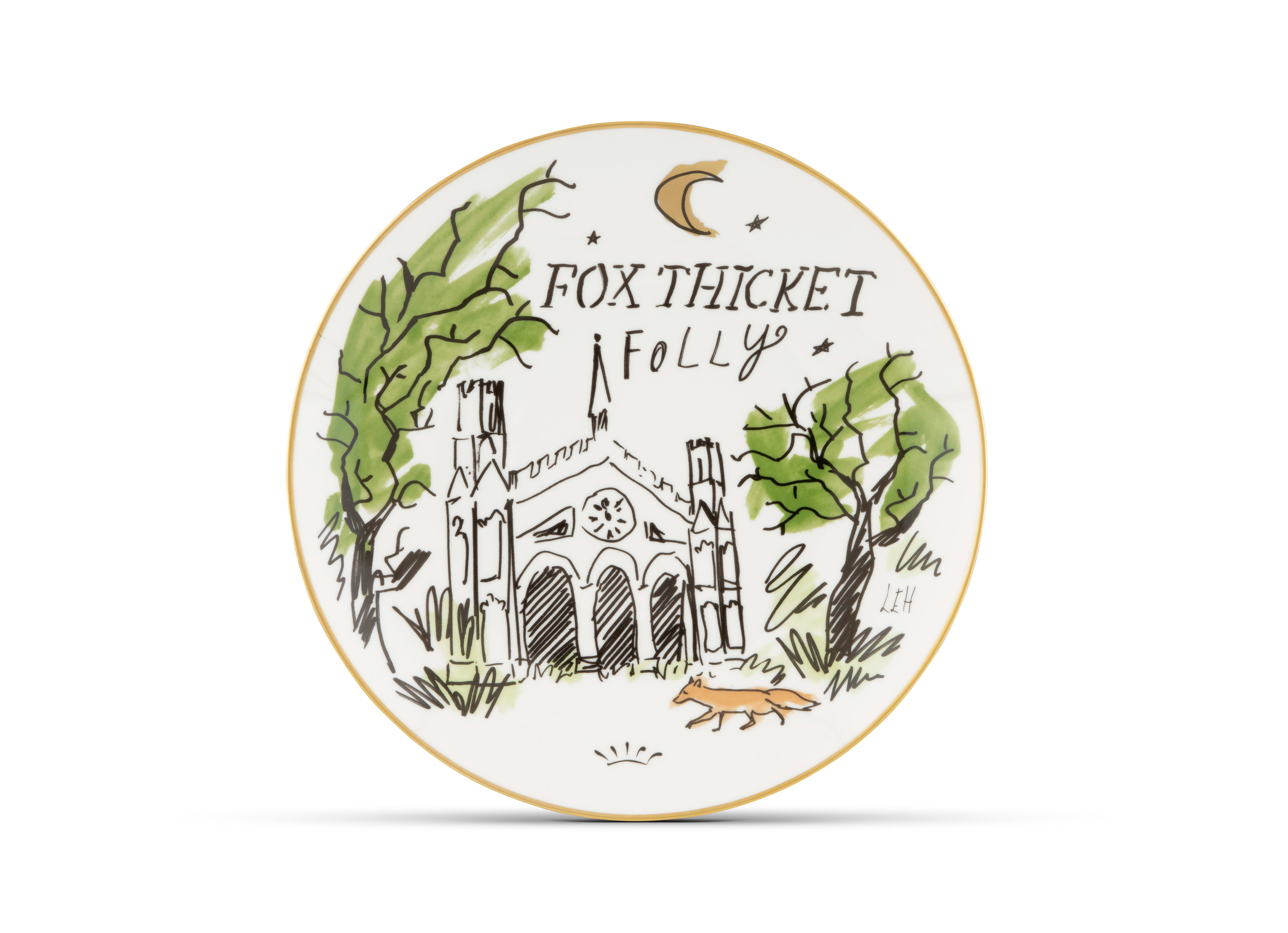 Fox Thicket Folly Decorative plate | GINORI 1735