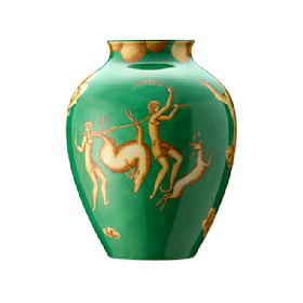 Arte di Gio Ponti LA VENATORIA ORCINO VASE TRASPORTO DEL DAINO - GREEN