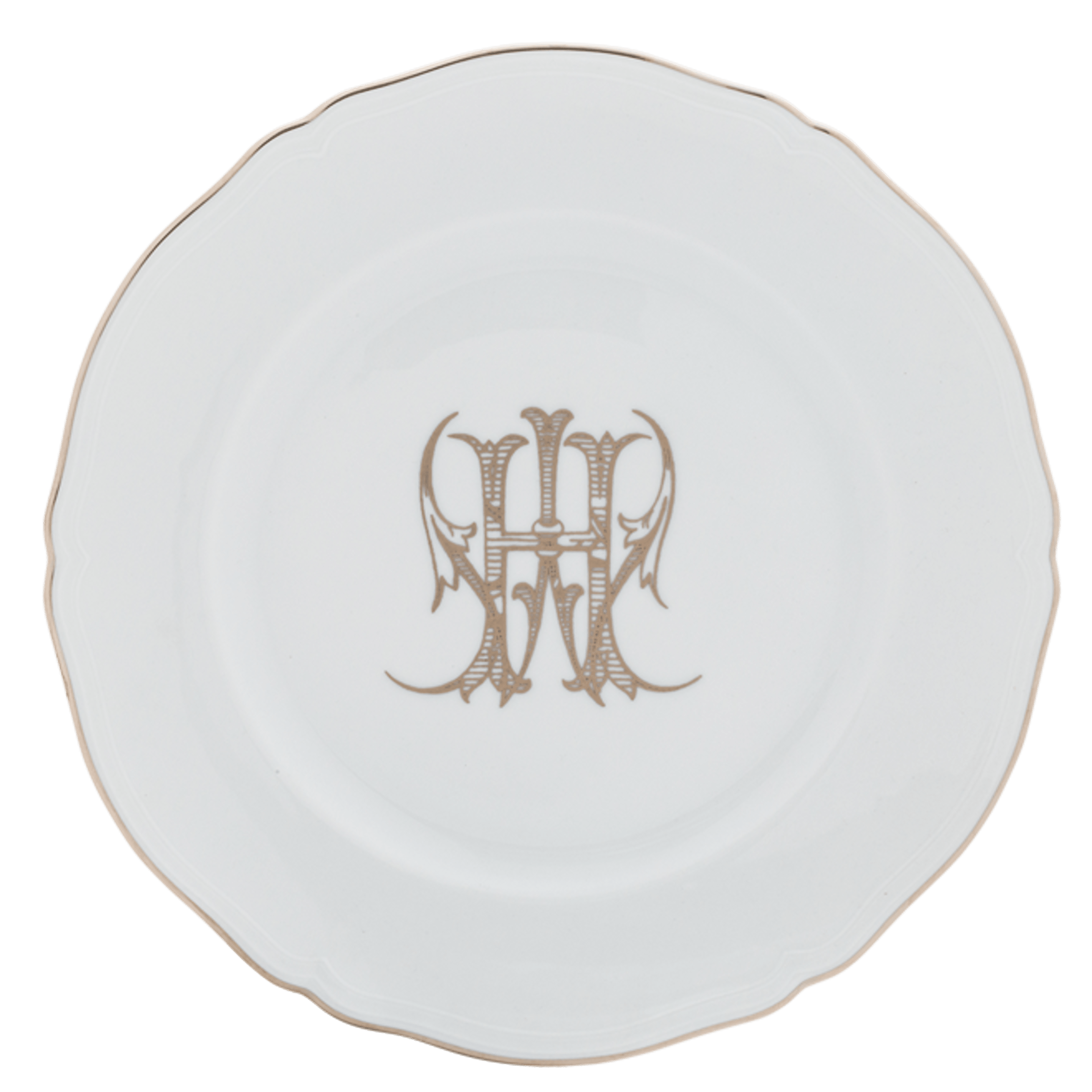Platinum flat plates Corona Monogram Ginori 1737 GINORI 1735