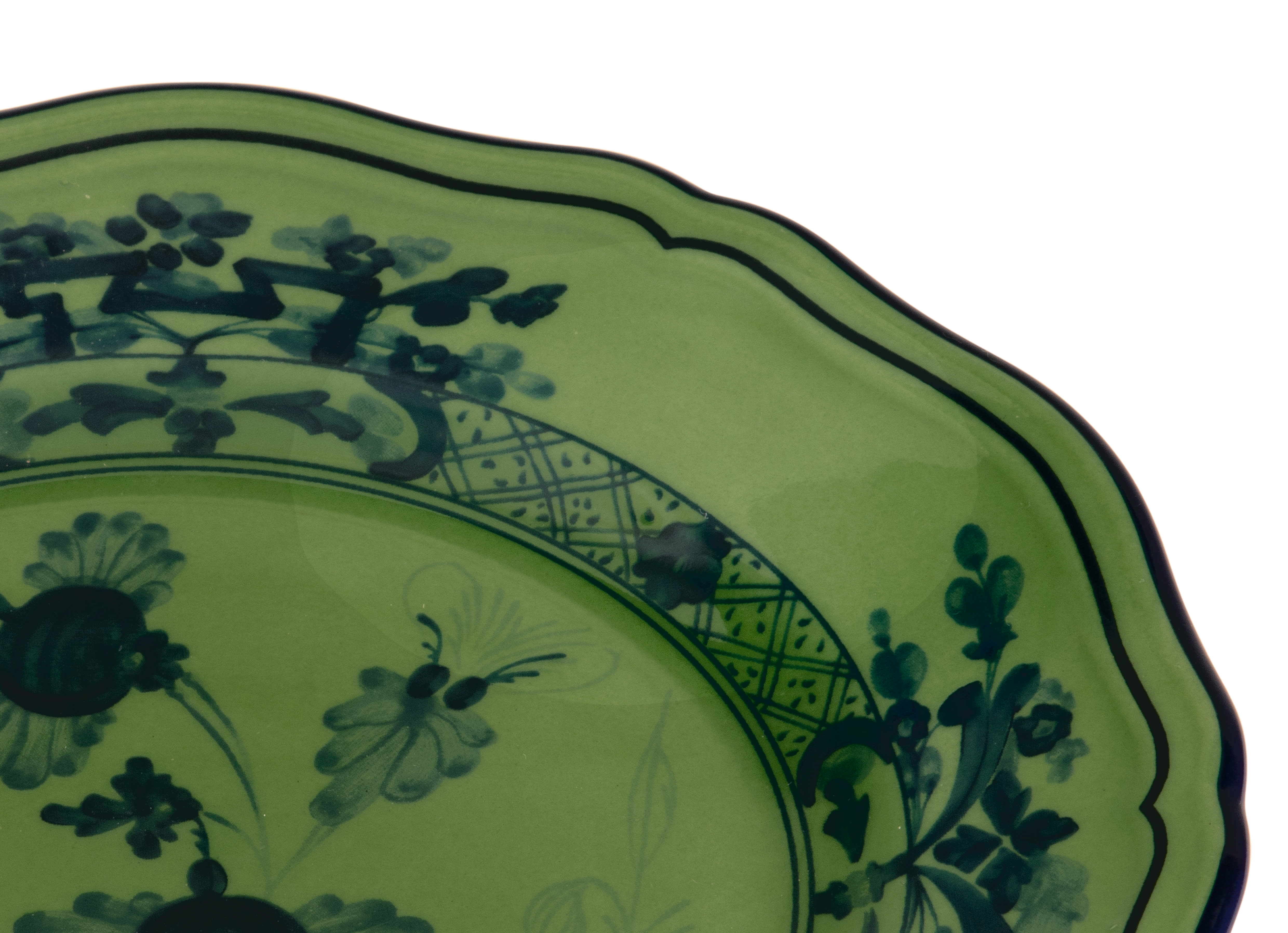 Malachite-green porcelain bread plat | GINORI 1735