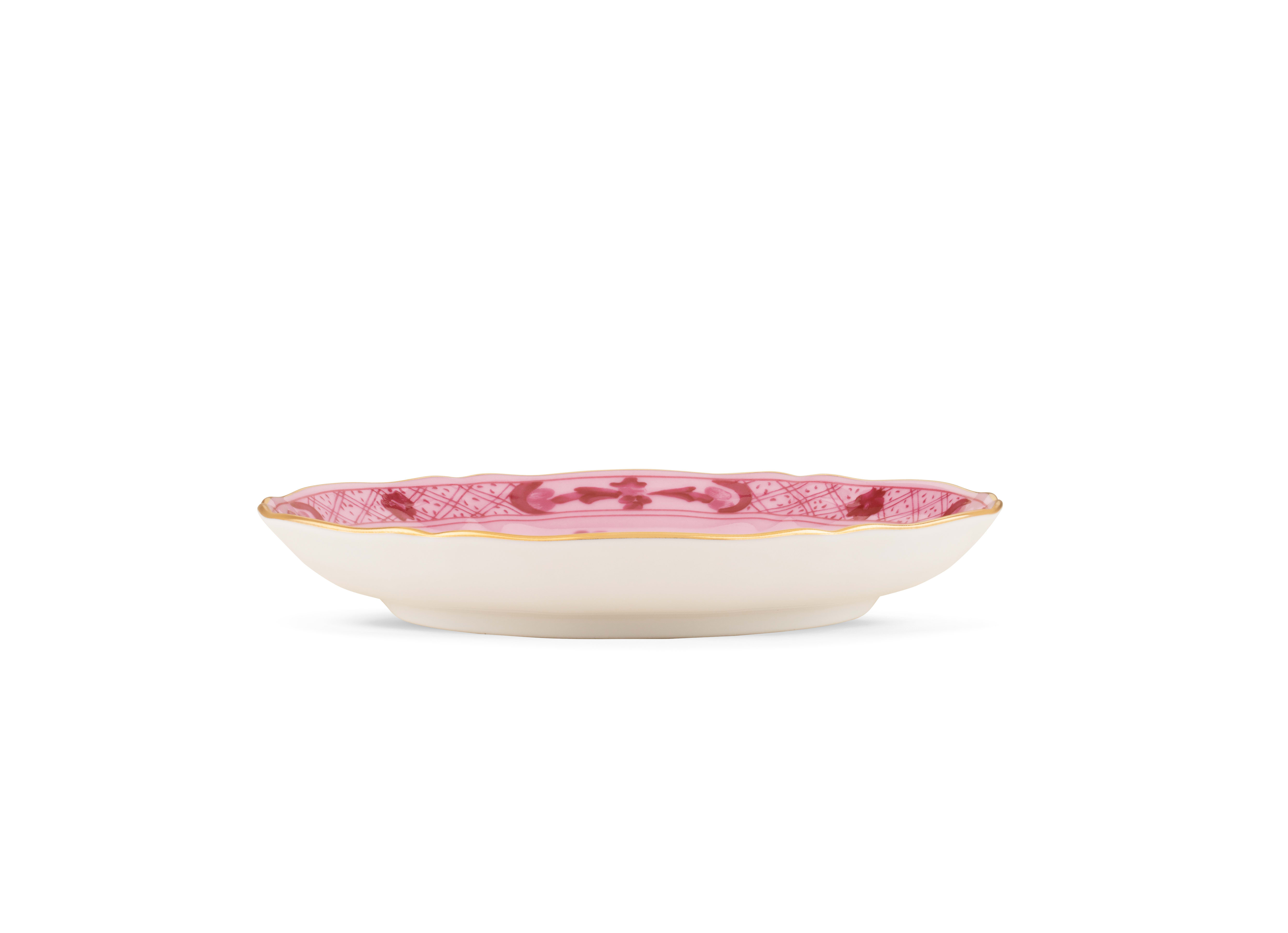 Mauve porcelain tea saucer | GINORI 1735