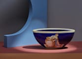 Putto con cane, majolica oval bowl h cm 16 in 6 1/4 Arte di Gio Ponti-3