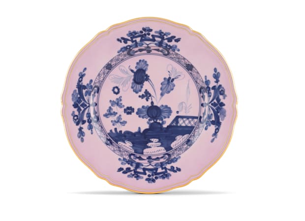 Azalea-pink porcelain charger plate | GINORI 1735
