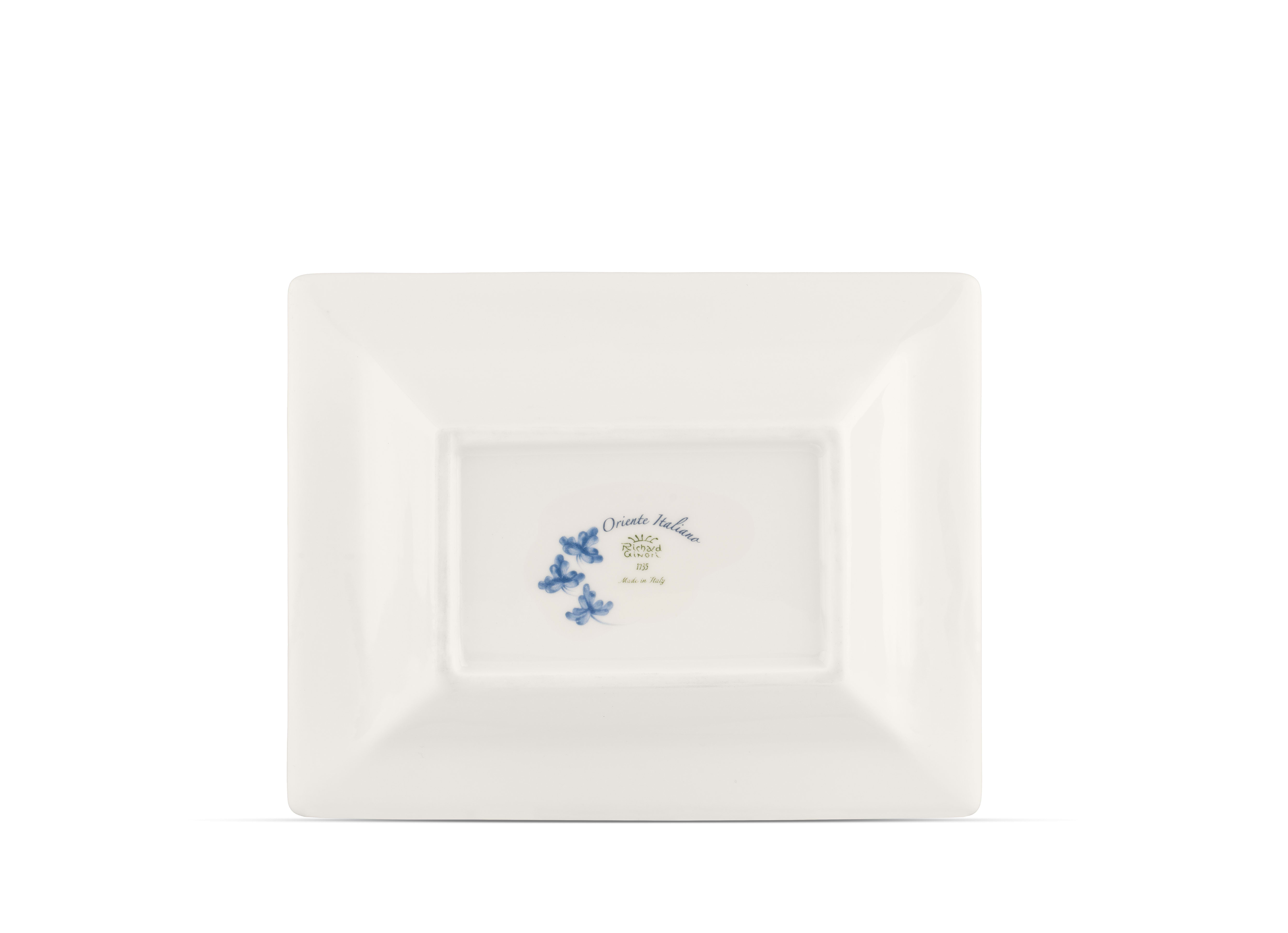Citrine-yellow porcelain rectangular change tray | GINORI 1735