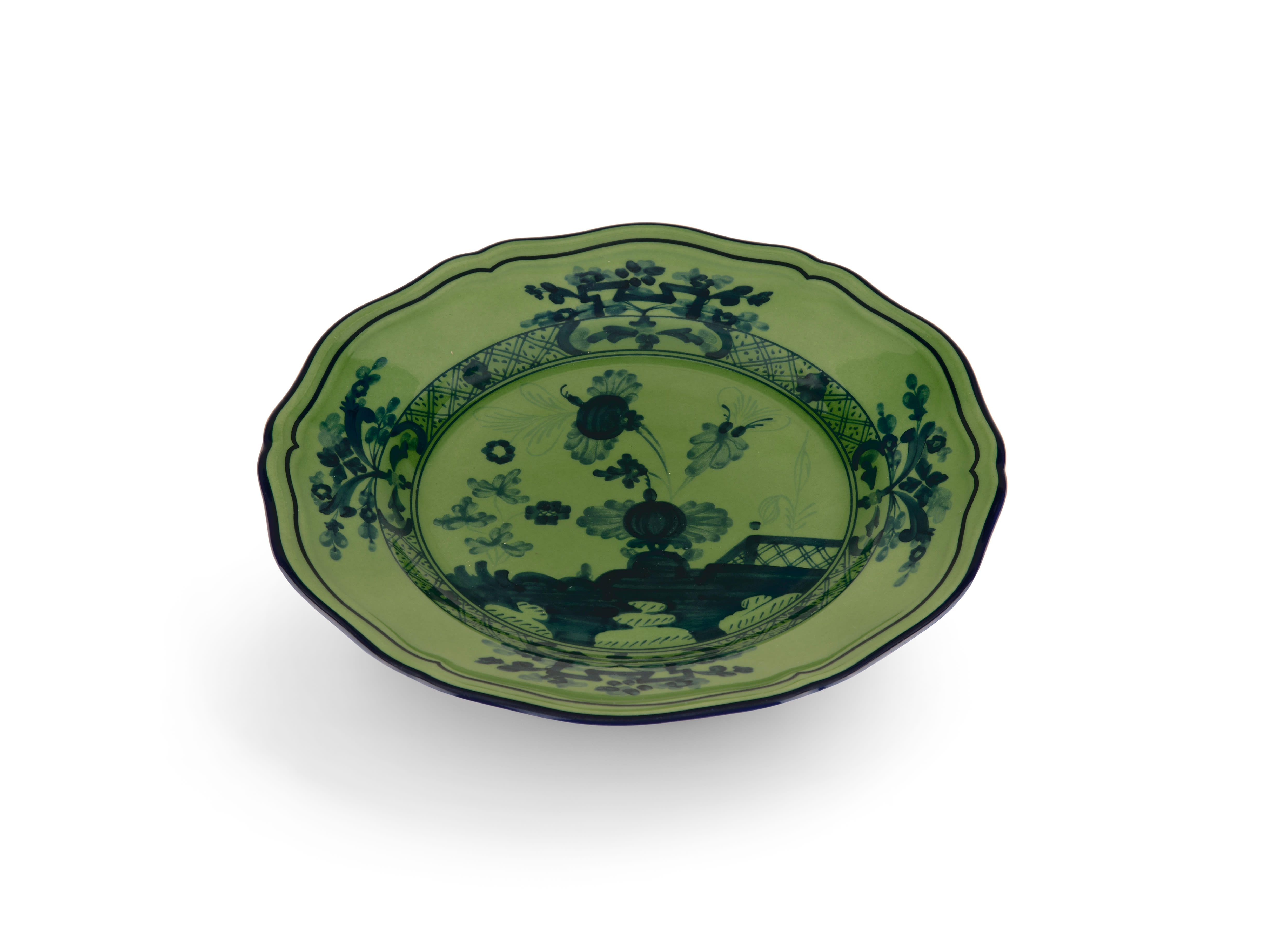 【希少】Richard Ginori Virtus約27cmプレート Malachite-green porcelain bread plat | GINORI 1735