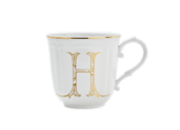 LETTER H MUG ORO Corona Monogram Mugs-1