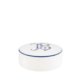 Corona Monogram trinket box blu cobalto - personalizable