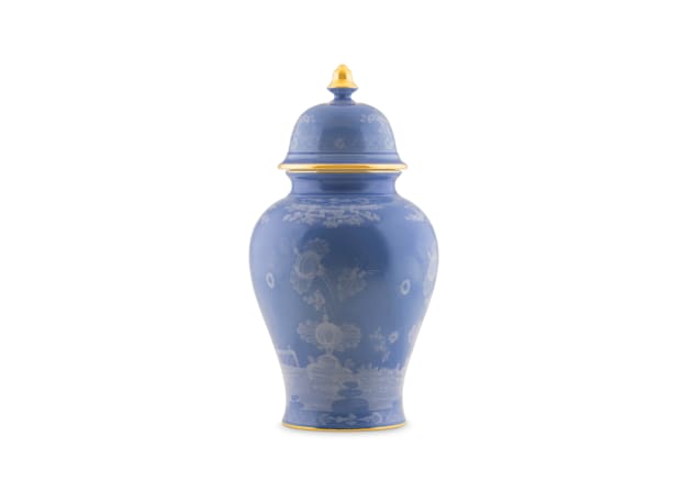 LARGE POTICHE VASE PERVINCA Oriente Italiano-2