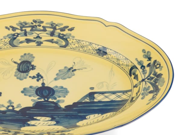 Citrine-yellow porcelain oval platter | Ginori1735 | GINORI 1735
