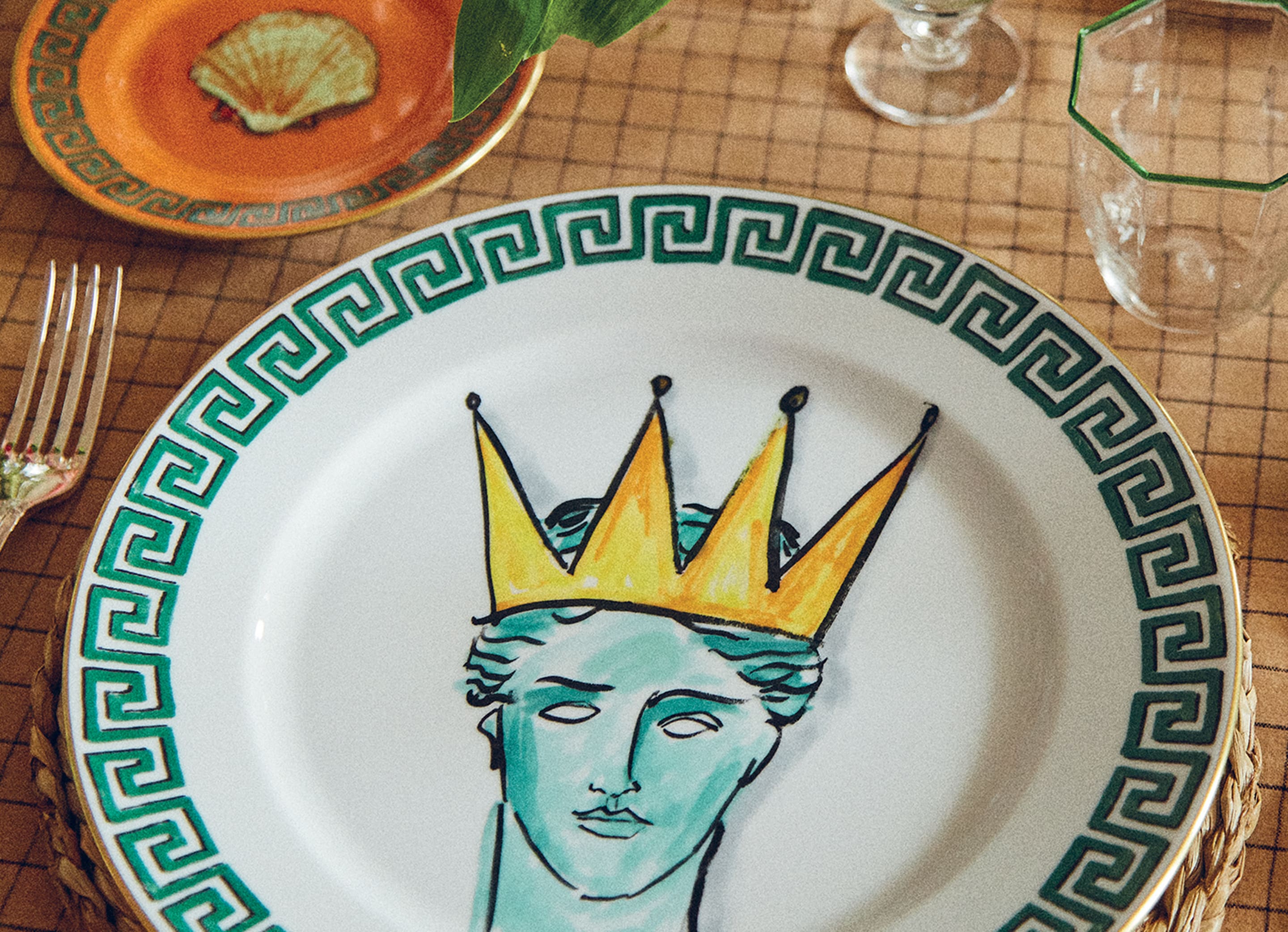 White dinner plates in porcelain GINORI 1735