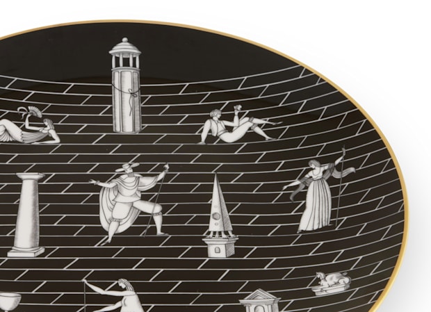 Passeggiata Archeologica Black Plate | GINORI 1735